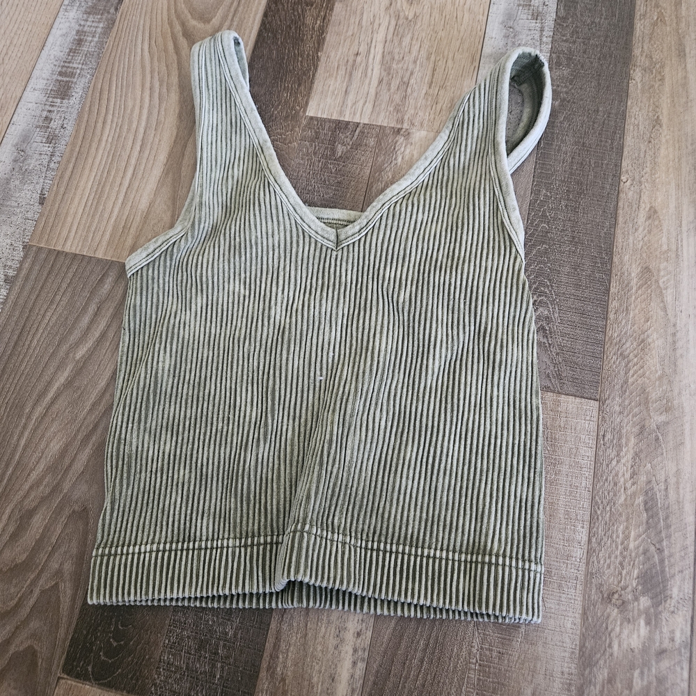 Striped V-Neck Crop Top